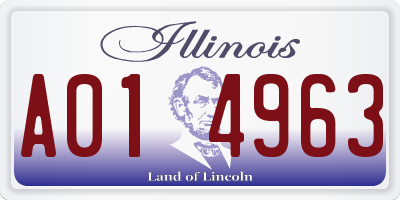 IL license plate A014963