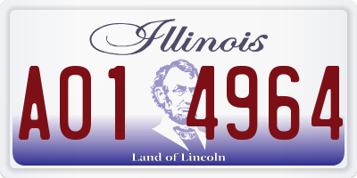 IL license plate A014964