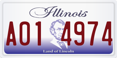 IL license plate A014974