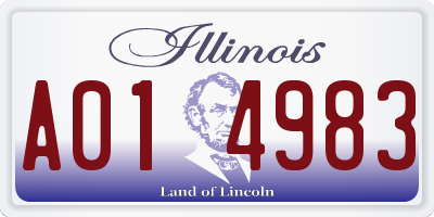 IL license plate A014983