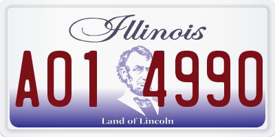 IL license plate A014990