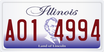 IL license plate A014994