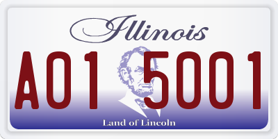 IL license plate A015001