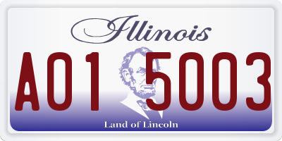 IL license plate A015003