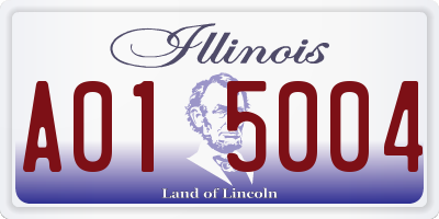 IL license plate A015004