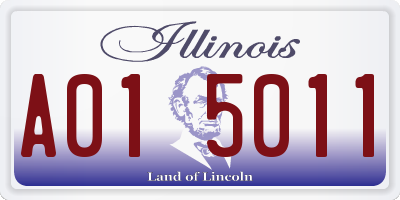 IL license plate A015011