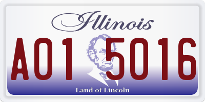 IL license plate A015016