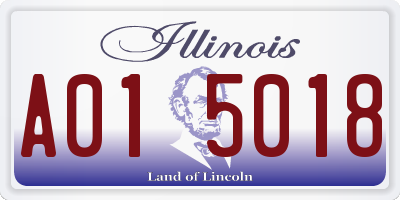 IL license plate A015018