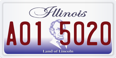 IL license plate A015020