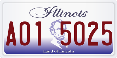 IL license plate A015025