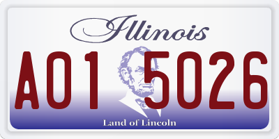 IL license plate A015026