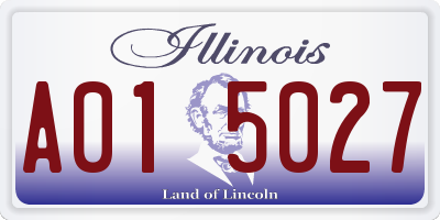 IL license plate A015027