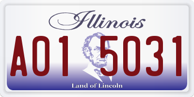 IL license plate A015031