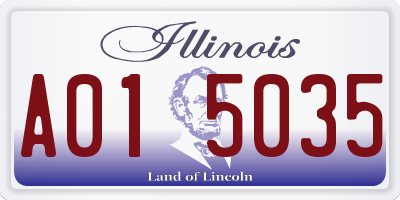 IL license plate A015035