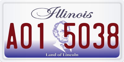 IL license plate A015038
