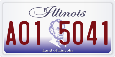 IL license plate A015041