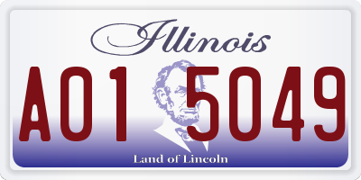 IL license plate A015049