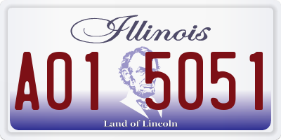 IL license plate A015051