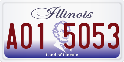 IL license plate A015053