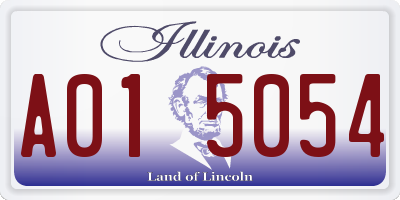 IL license plate A015054