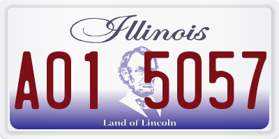 IL license plate A015057