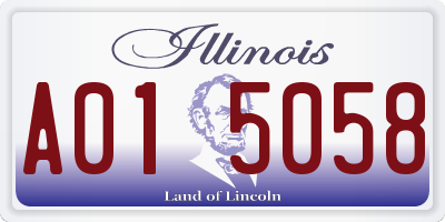 IL license plate A015058