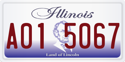 IL license plate A015067