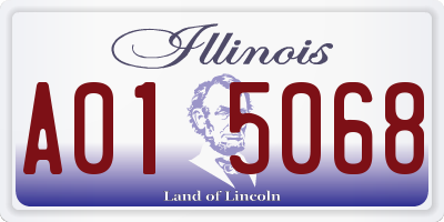 IL license plate A015068