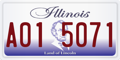 IL license plate A015071