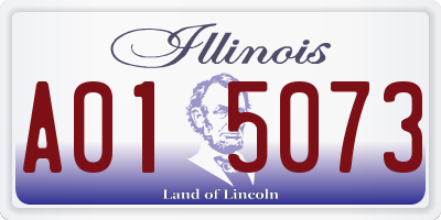 IL license plate A015073
