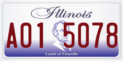 IL license plate A015078
