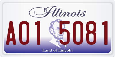 IL license plate A015081