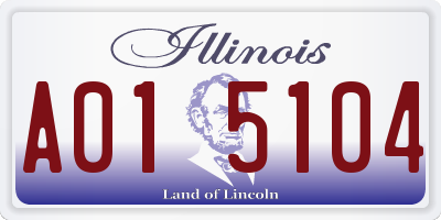 IL license plate A015104