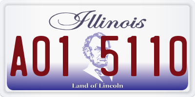 IL license plate A015110