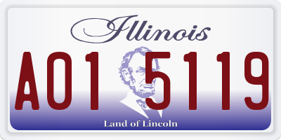 IL license plate A015119