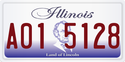 IL license plate A015128