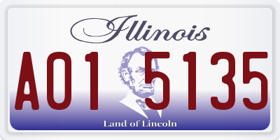IL license plate A015135