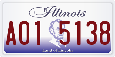 IL license plate A015138