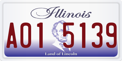 IL license plate A015139