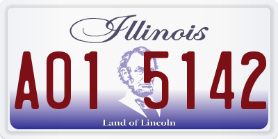 IL license plate A015142