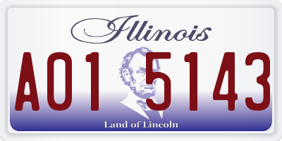 IL license plate A015143