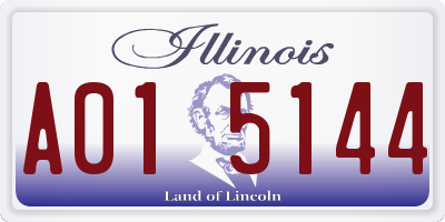 IL license plate A015144
