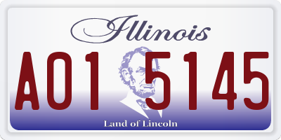 IL license plate A015145