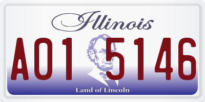 IL license plate A015146