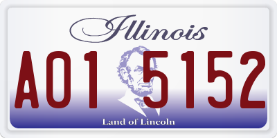 IL license plate A015152