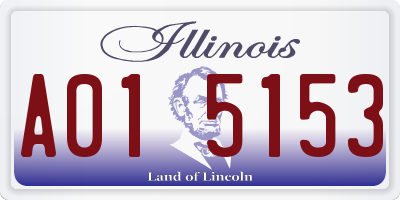 IL license plate A015153