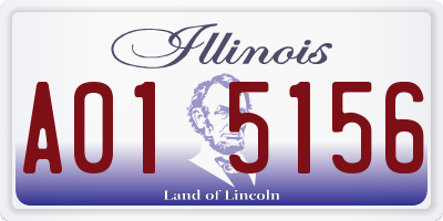 IL license plate A015156