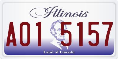 IL license plate A015157