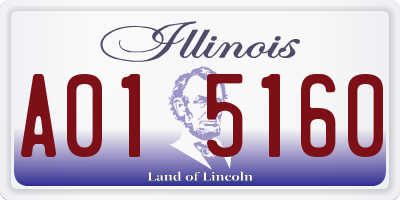 IL license plate A015160