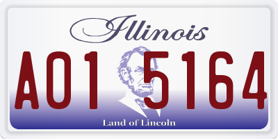 IL license plate A015164